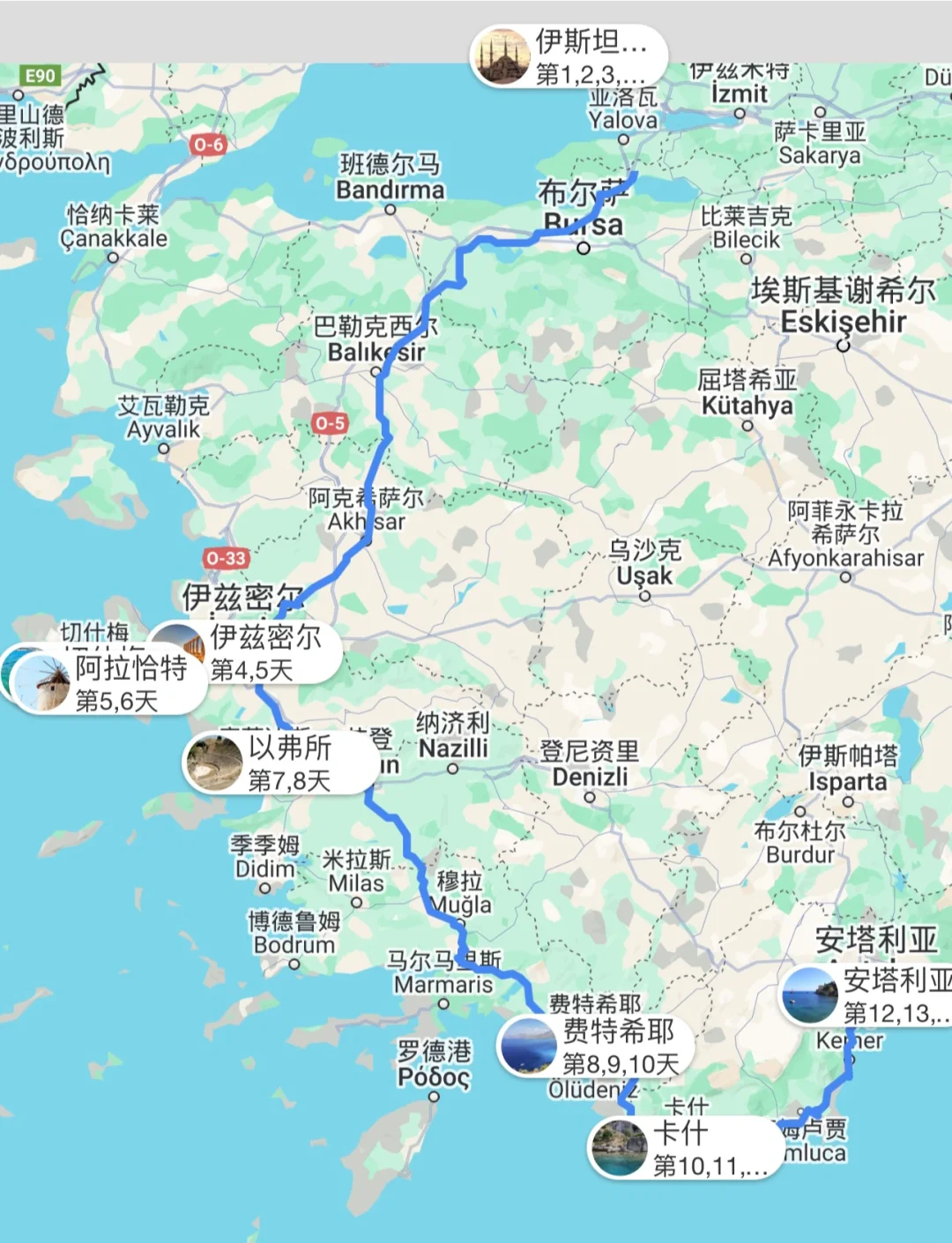 土耳其旅游地图_土耳其旅游地图全图