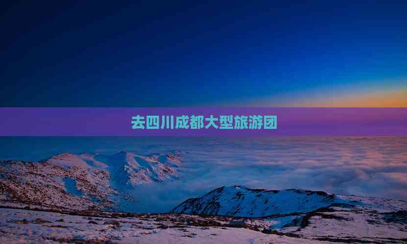 成都的旅游团_成都的旅游团多少钱