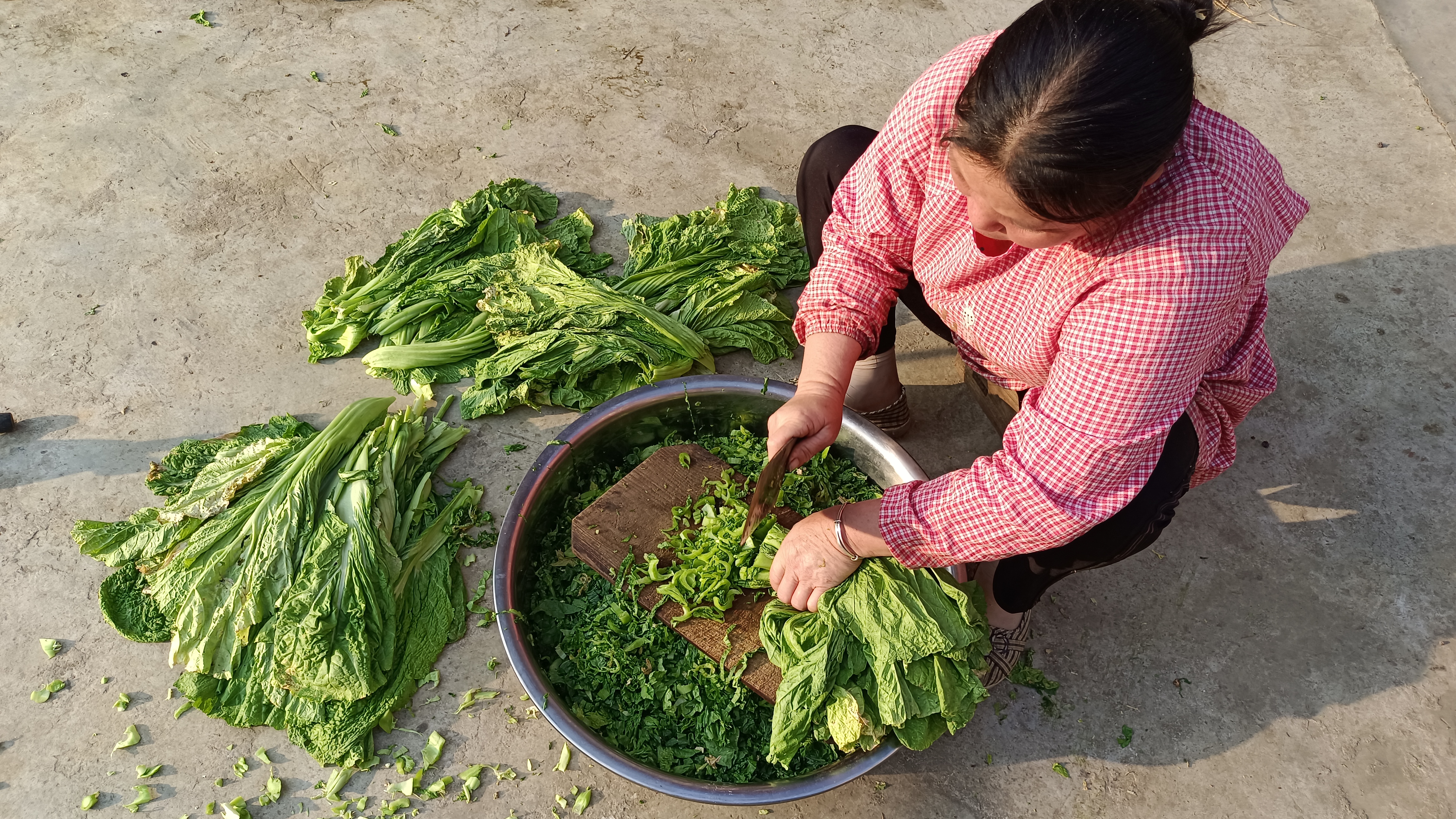 农村腌菜加工